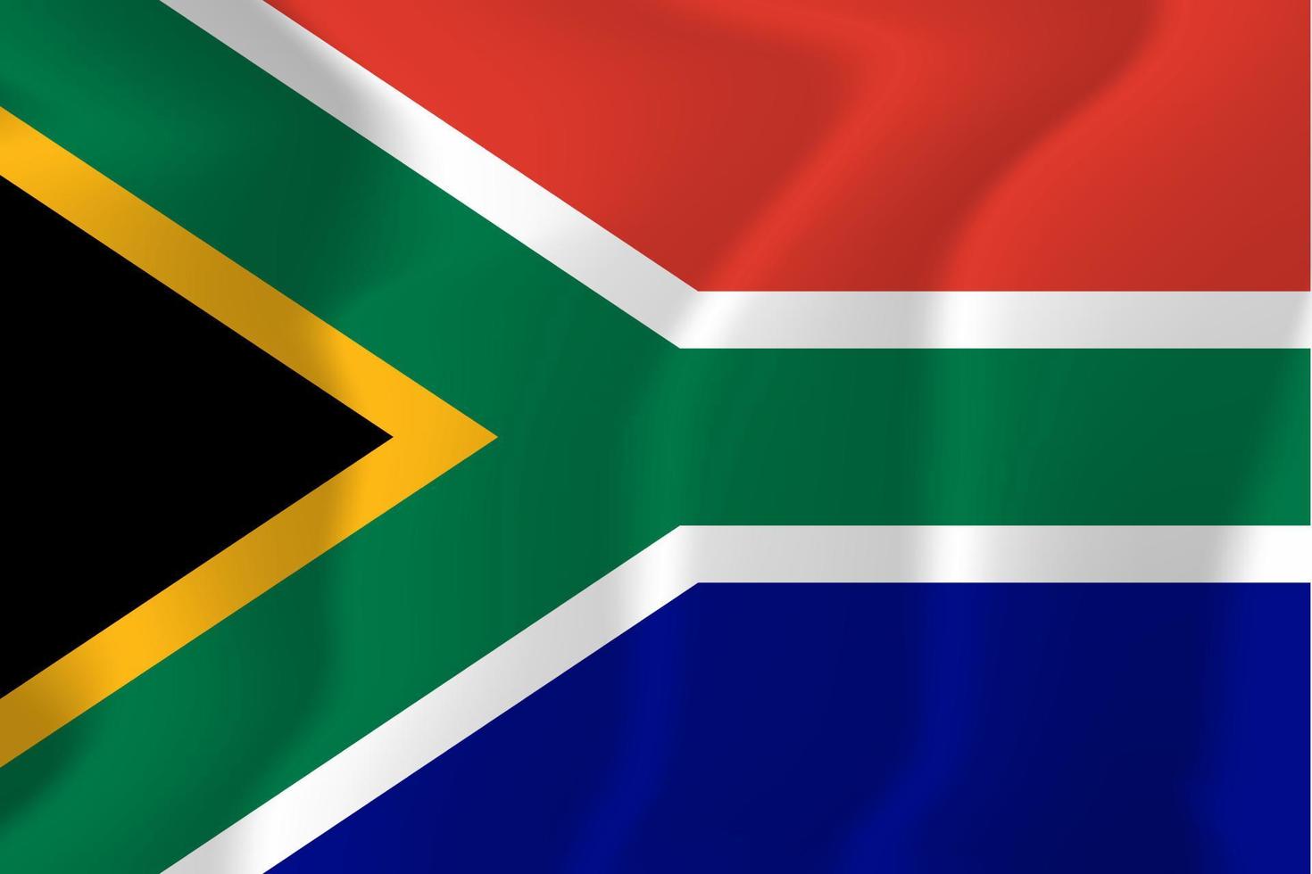 South Africa National Waving Flag Background Illustration vector