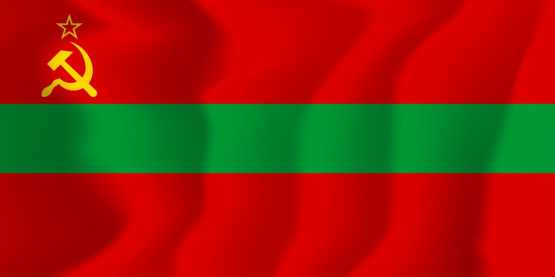 ilustración de fondo de bandera ondeante nacional de transnistria vector