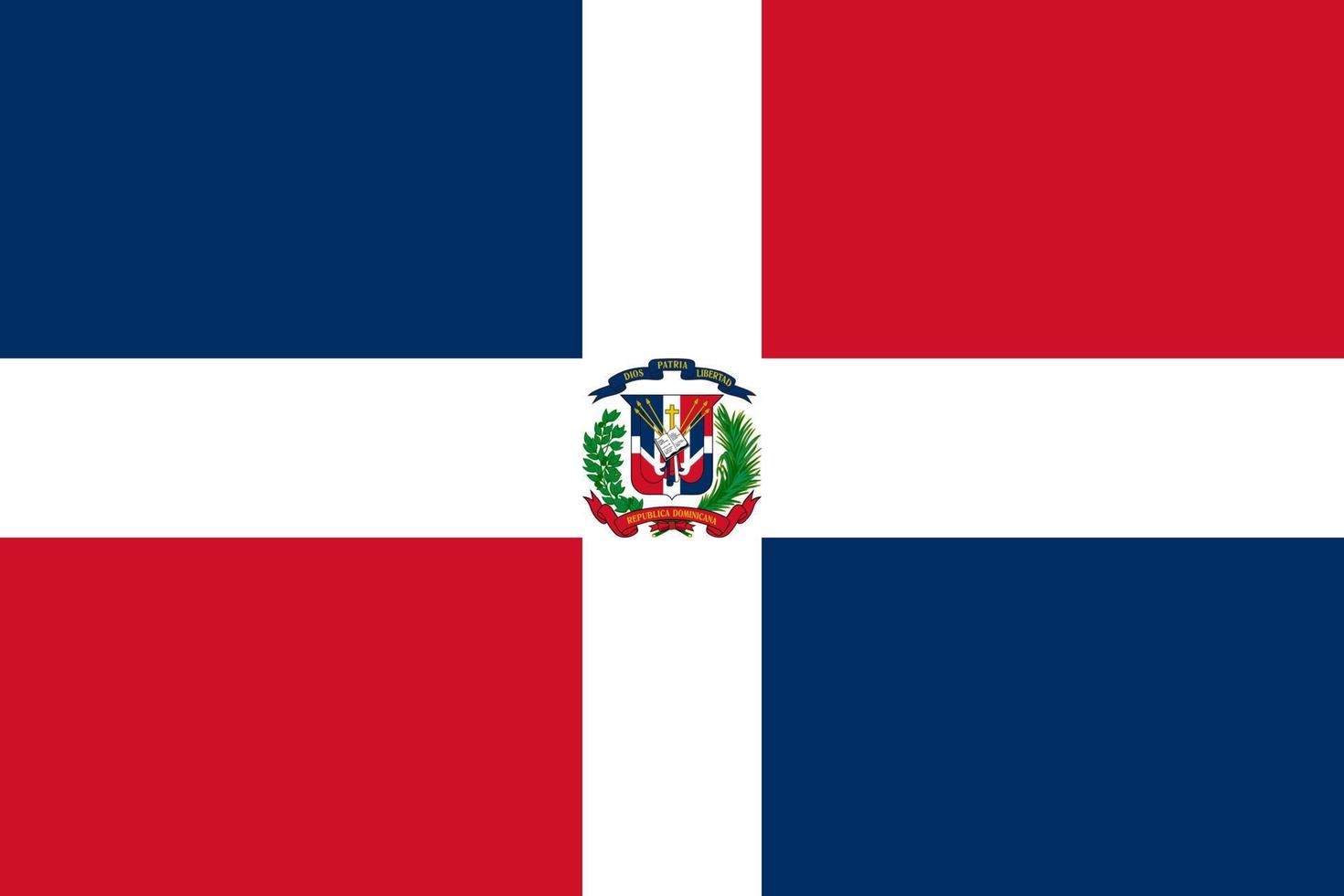 Dominican Republic Flag Vector