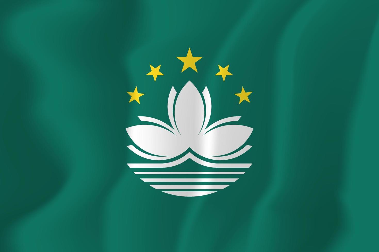 bandera nacional de macao ondeando ilustración de fondo vector