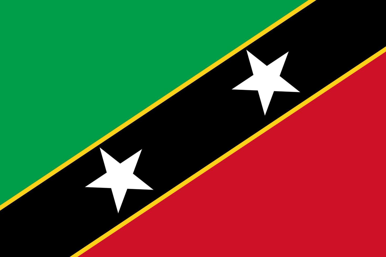 vector de bandera de saint kitts y nevis