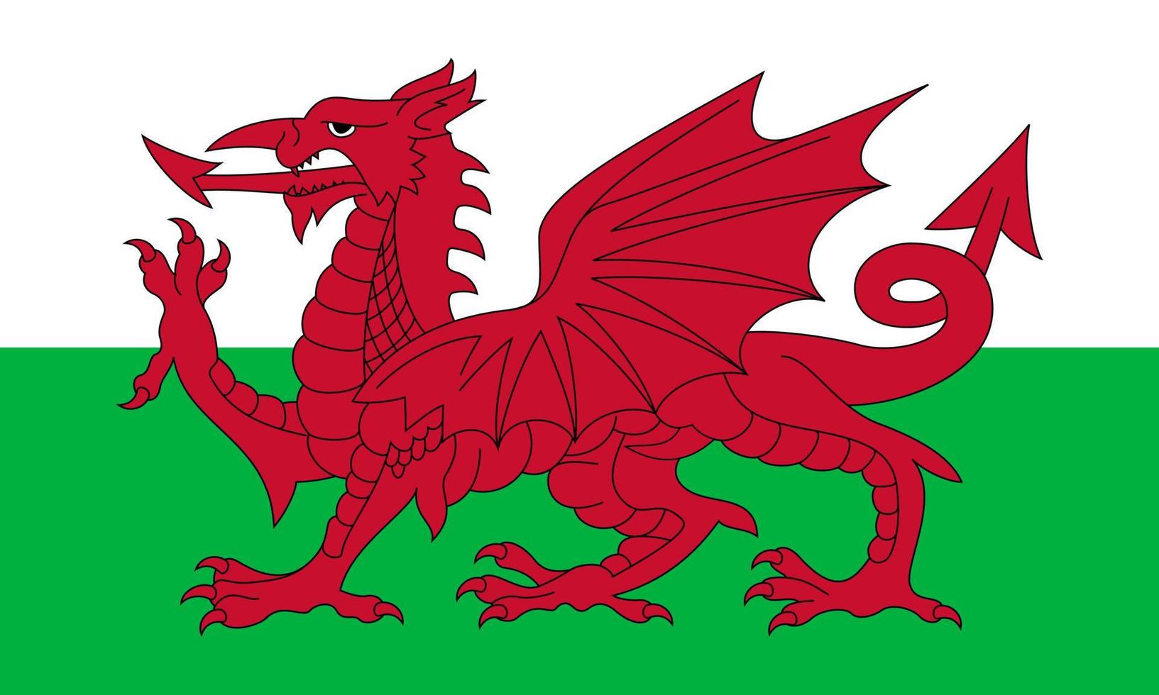 Wales Flag Vector