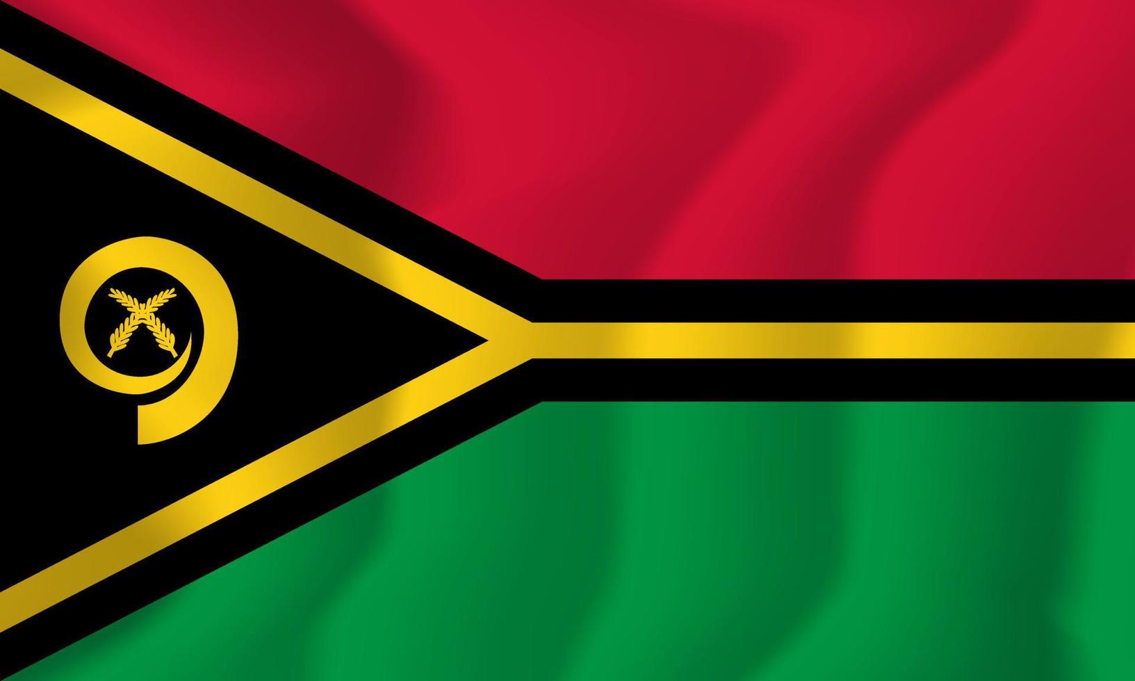 Vanuatu National Waving Flag Background Illustration vector