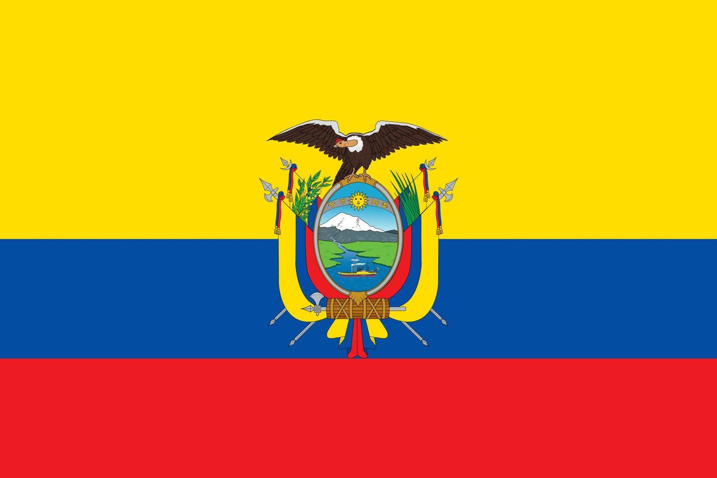 vector de bandera de ecuador