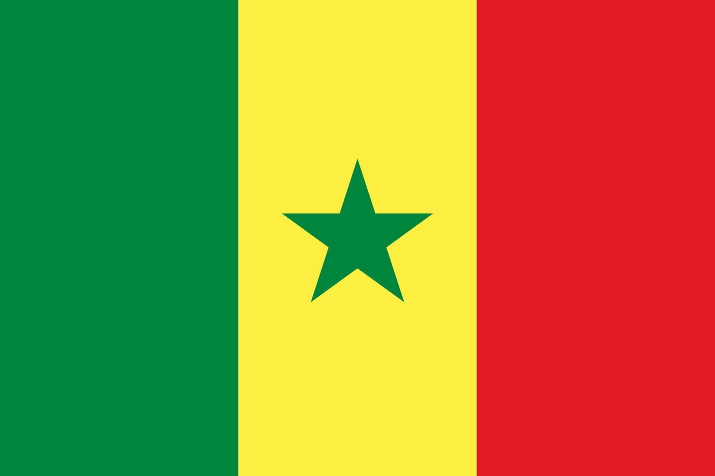 vector de bandera de senegal