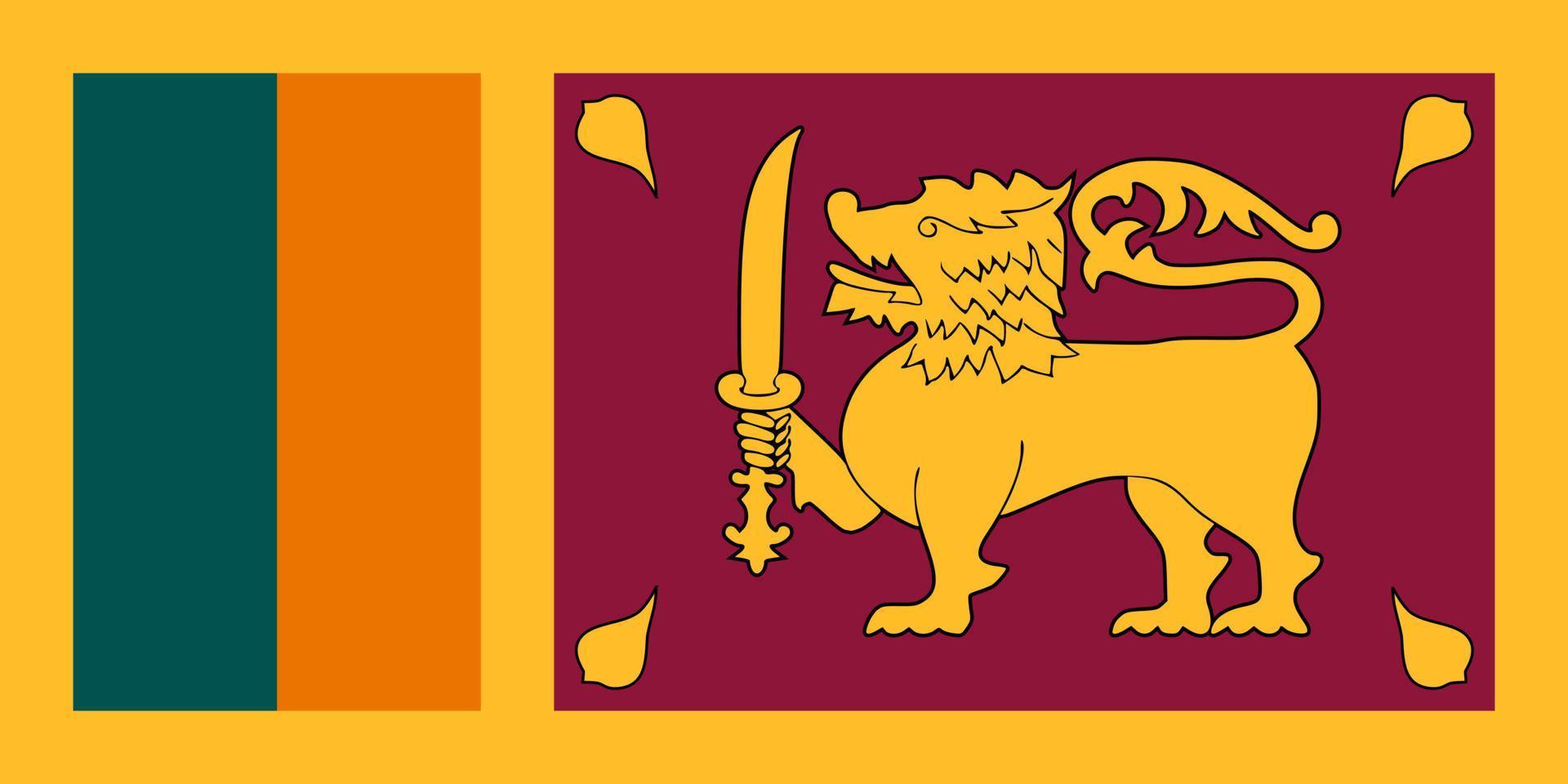 Sri Lanka Flag Vector