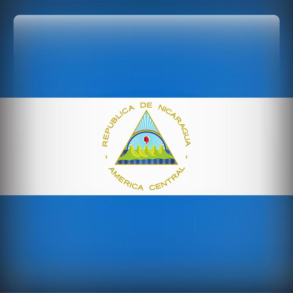 Nicaragua Square National Flag vector illustration