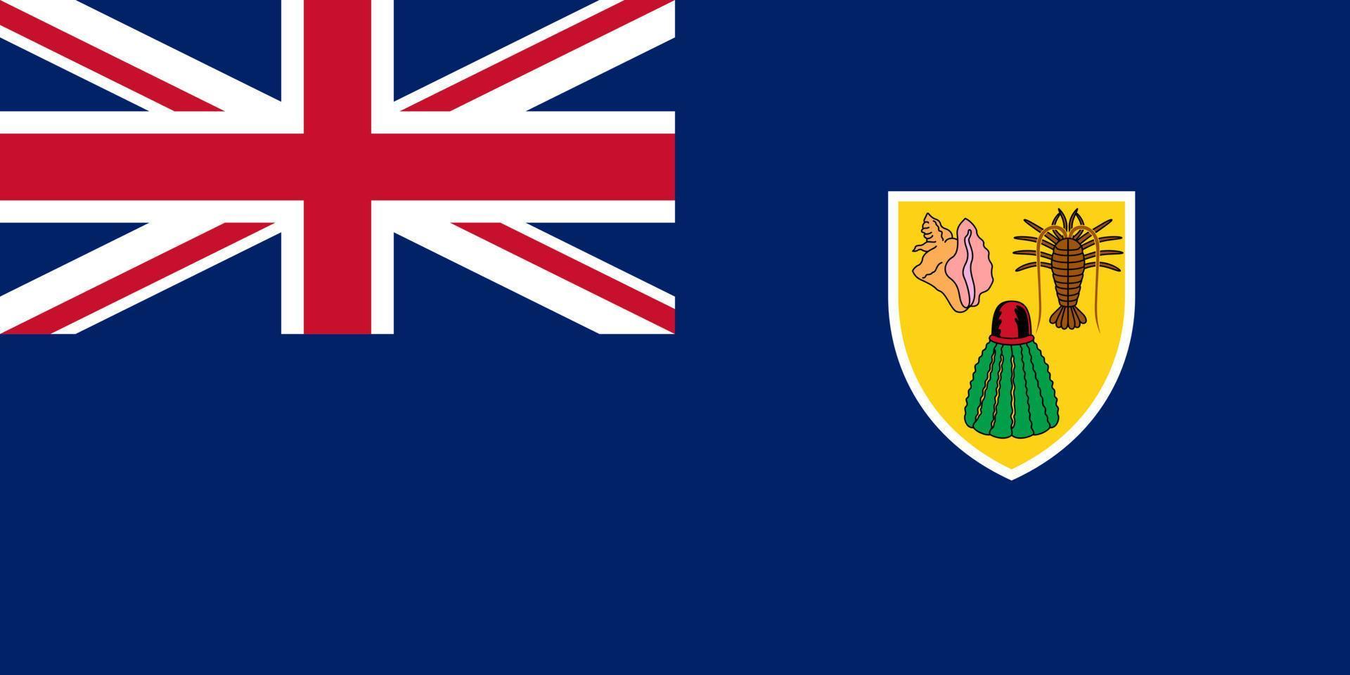 Turks and Caicos Flag Vector