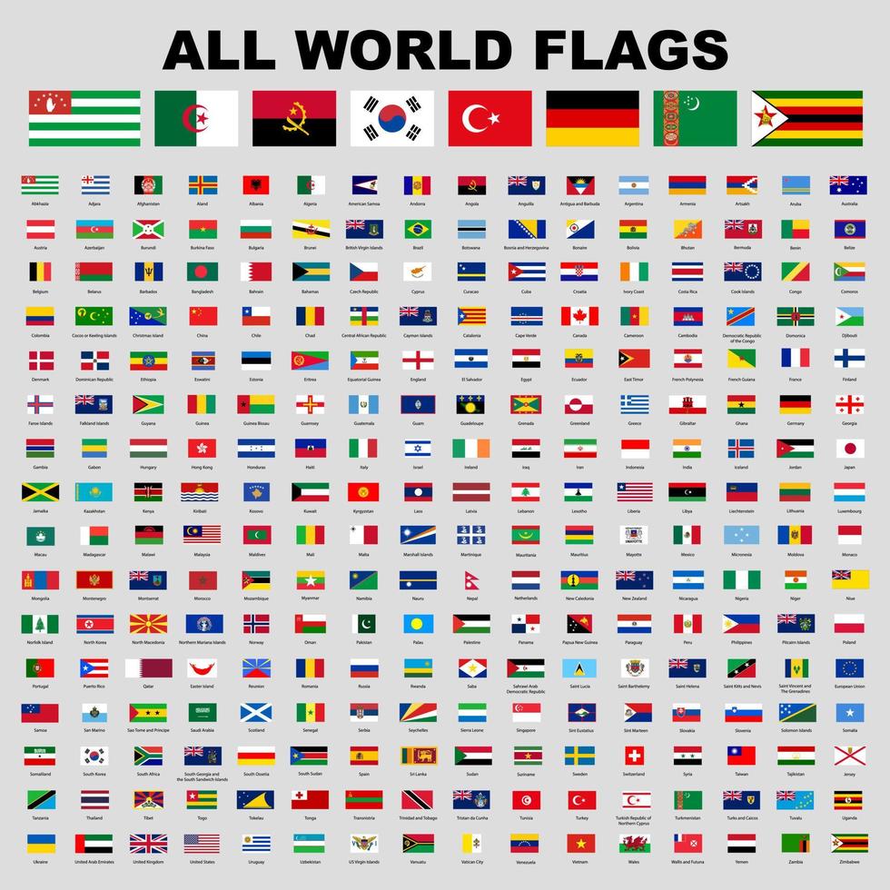 todas las banderas de países del mundo vector