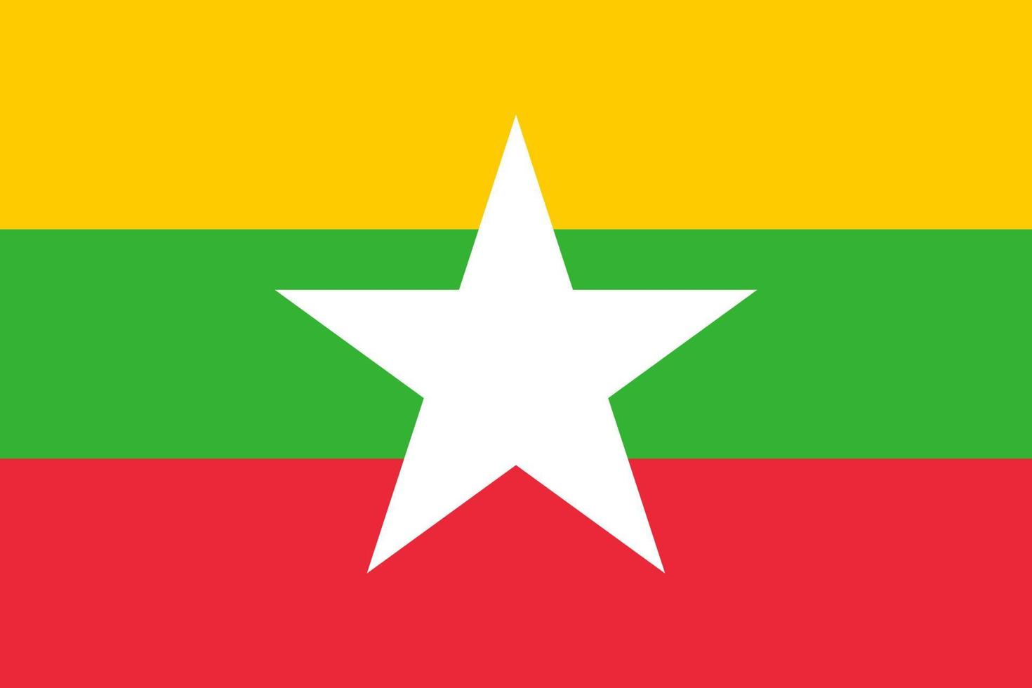 Myanmar Flag Vector
