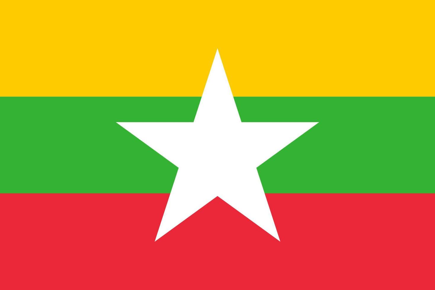 Myanmar Flag Vector