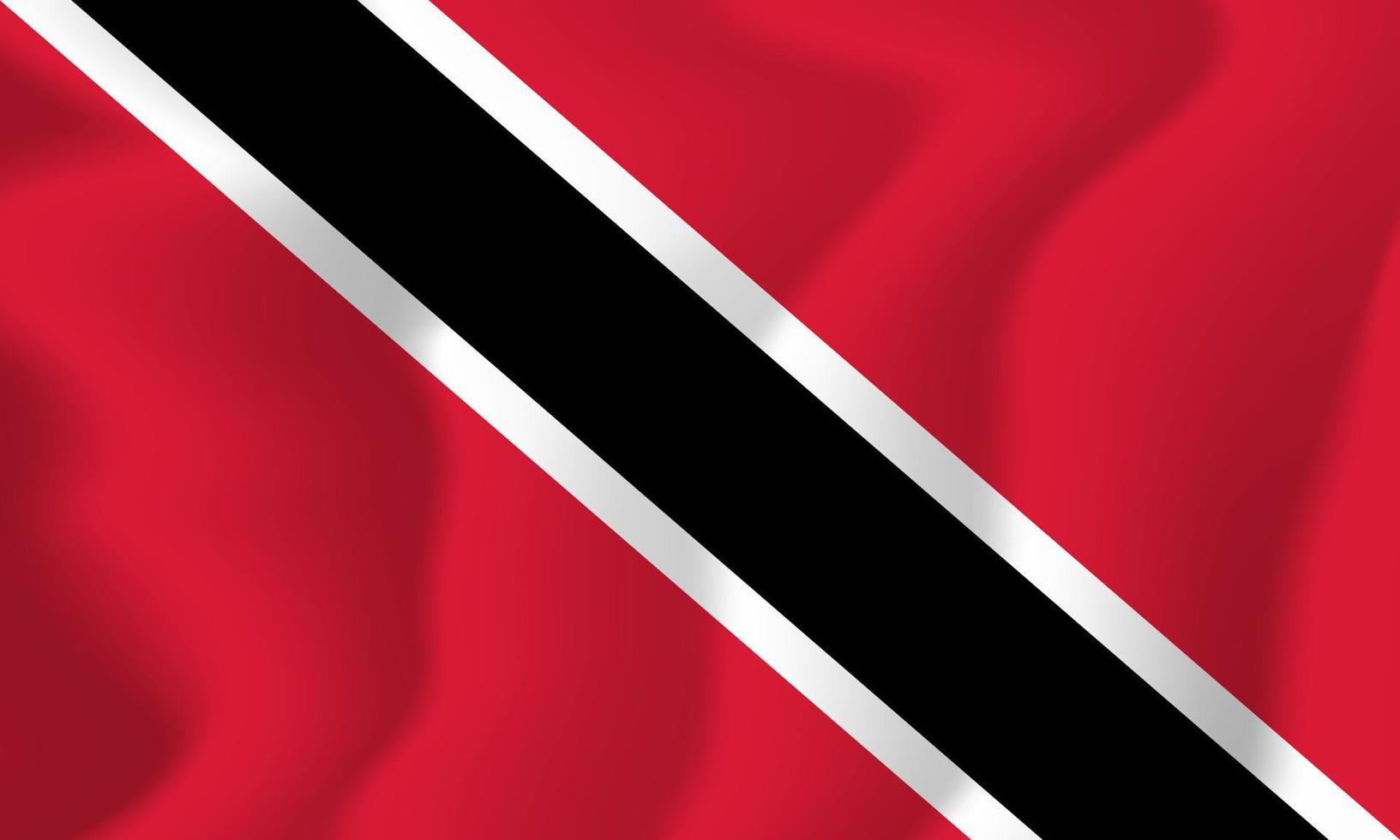 Trinidad and Tobago National Waving Flag Background Illustration vector