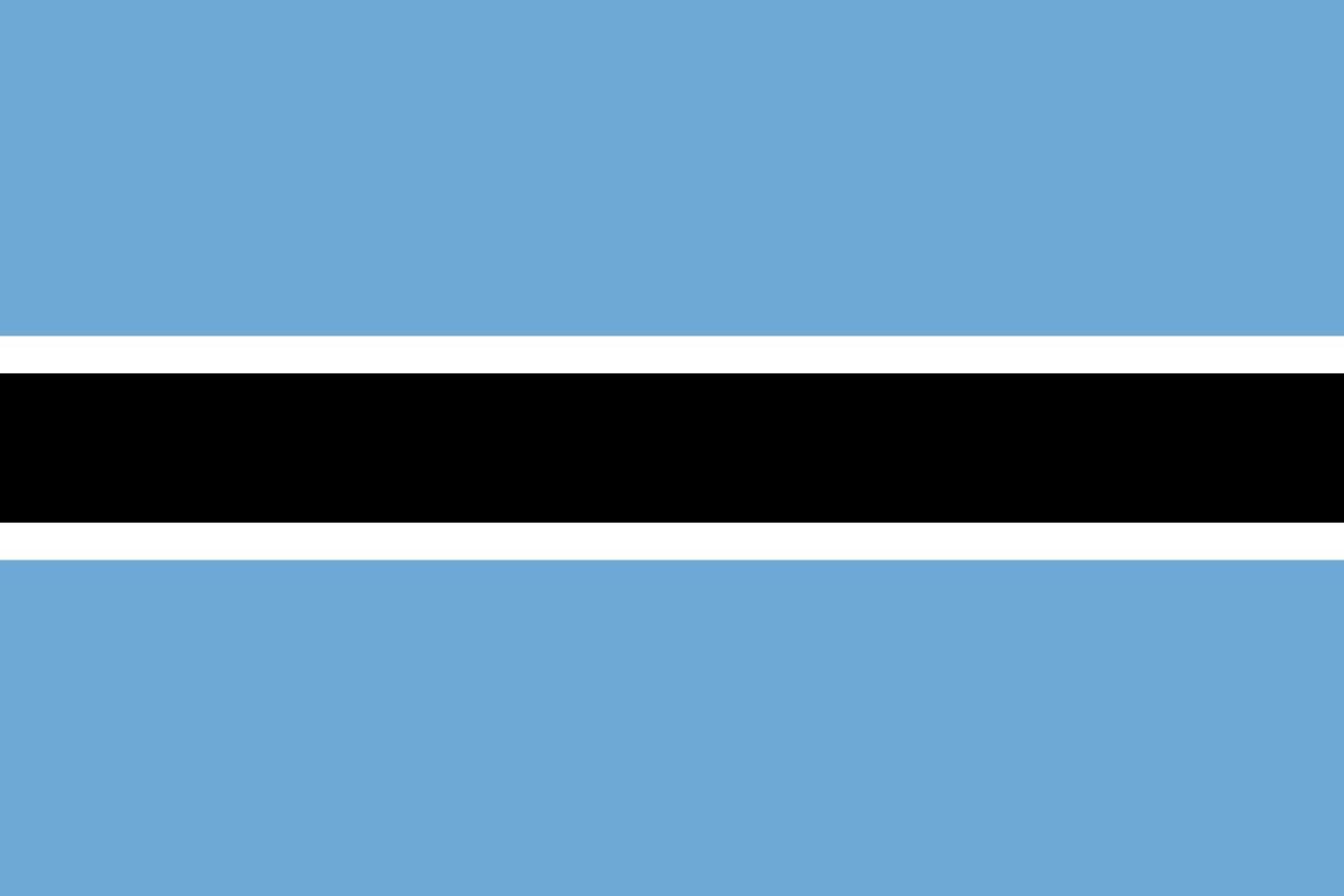 Botswana Flag Vector