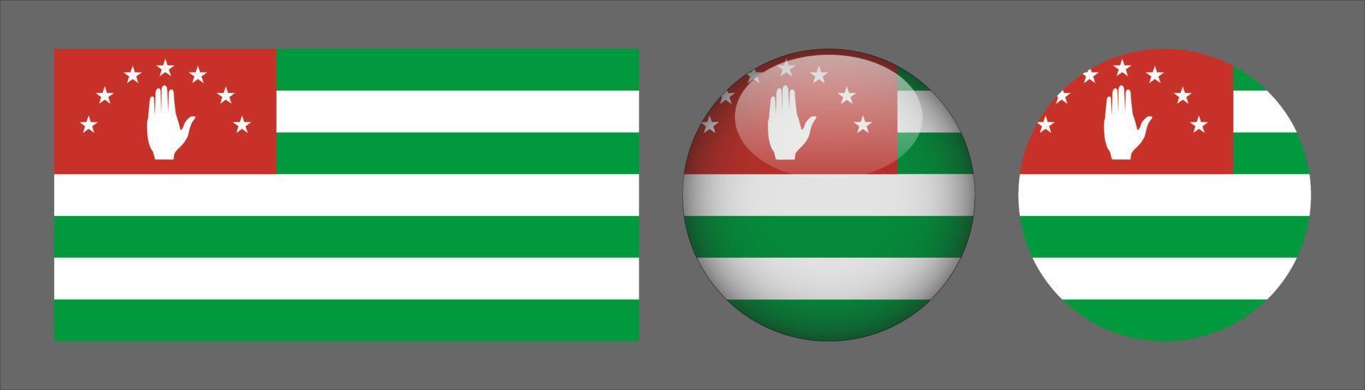 Abkhazia Flag Set Collection, Original vector