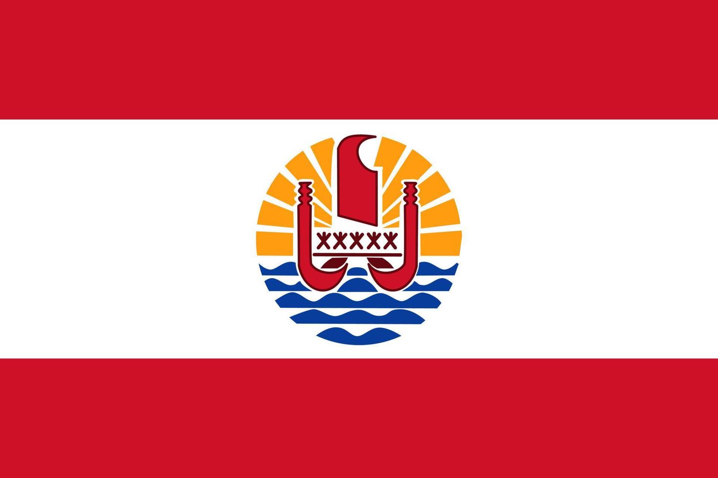 French Polynesia Flag Vector