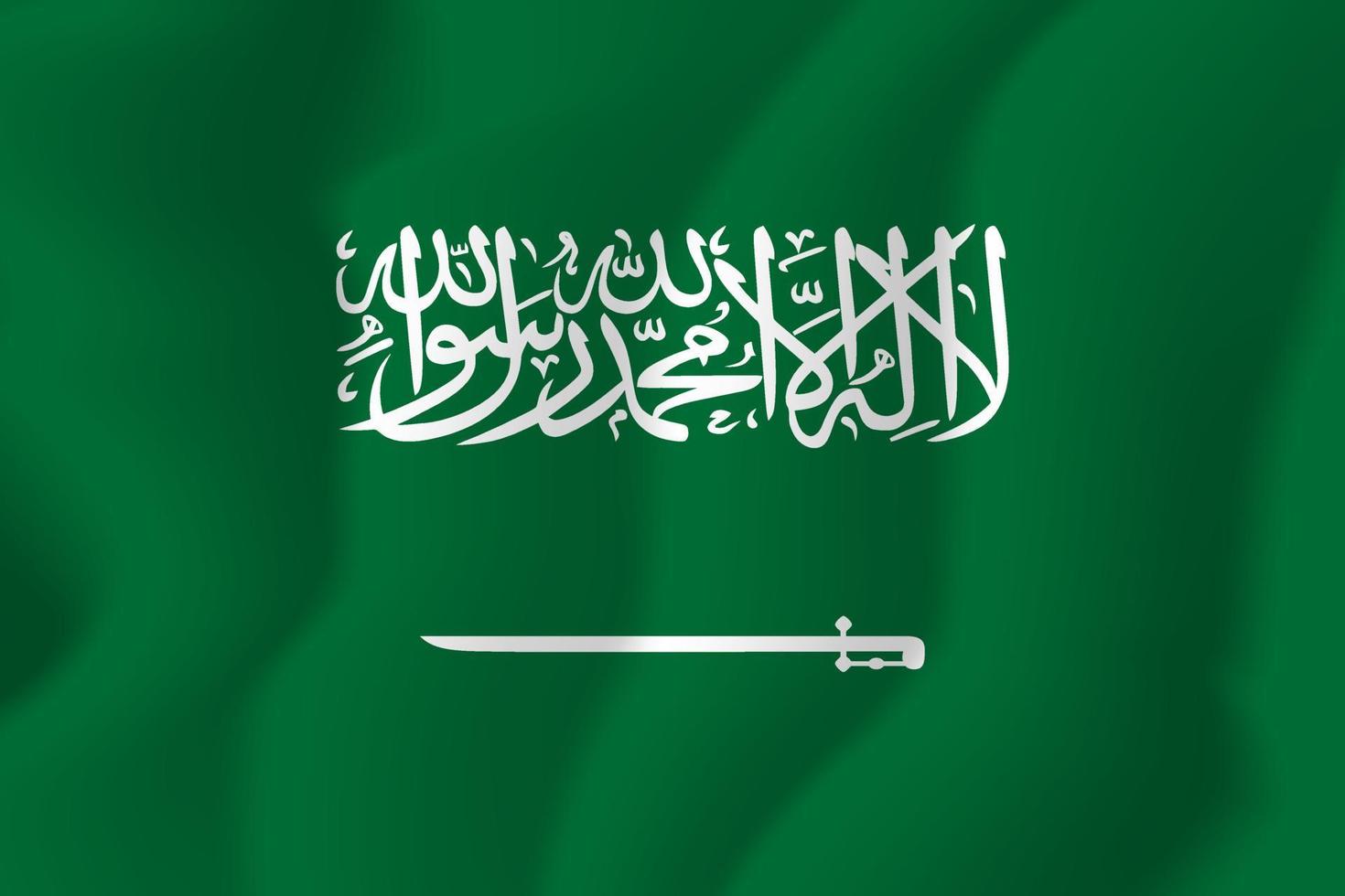 Saudi Arabia National Waving Flag Background Illustration vector