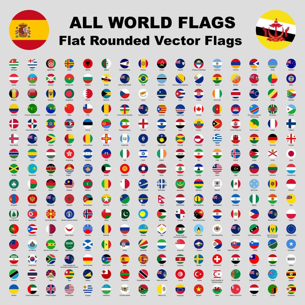 todas las banderas de países del mundo vector