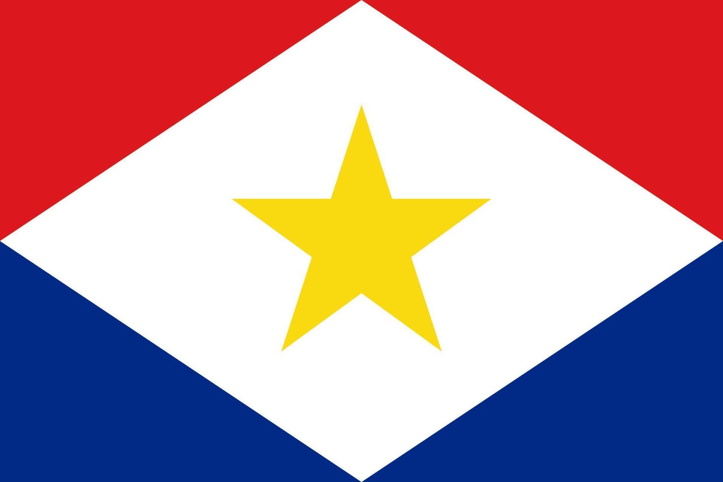 Saba Flag Vector