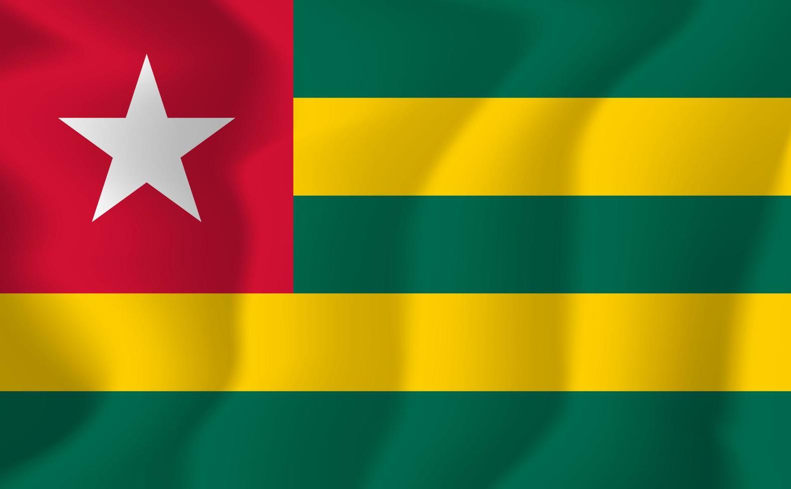 Togo National Waving Flag Background Illustration vector