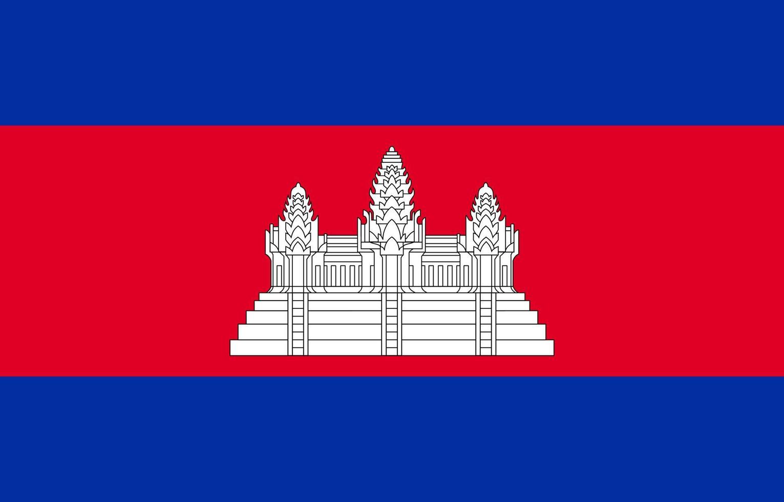 vector de bandera de camboya