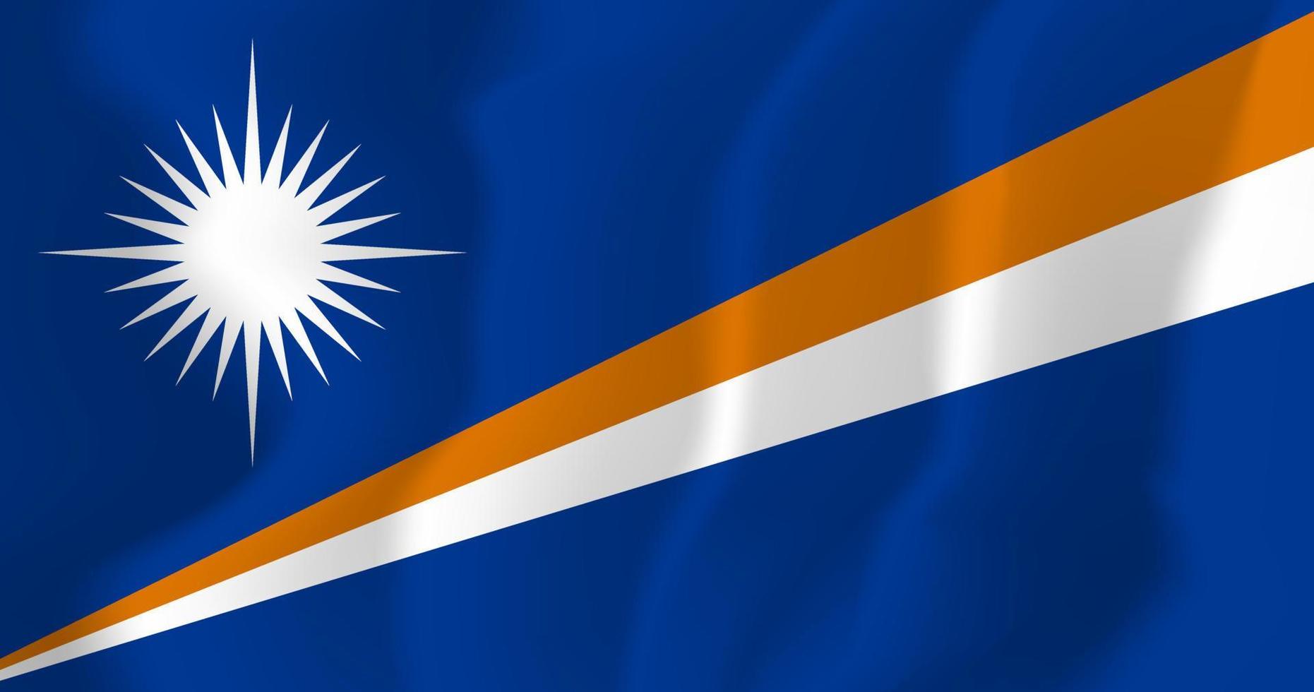 Marshall Islands National Flag Waving Background Illustration vector