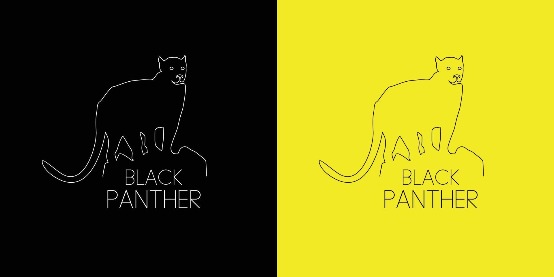 Cool and attractive panther animal illustration logo vector