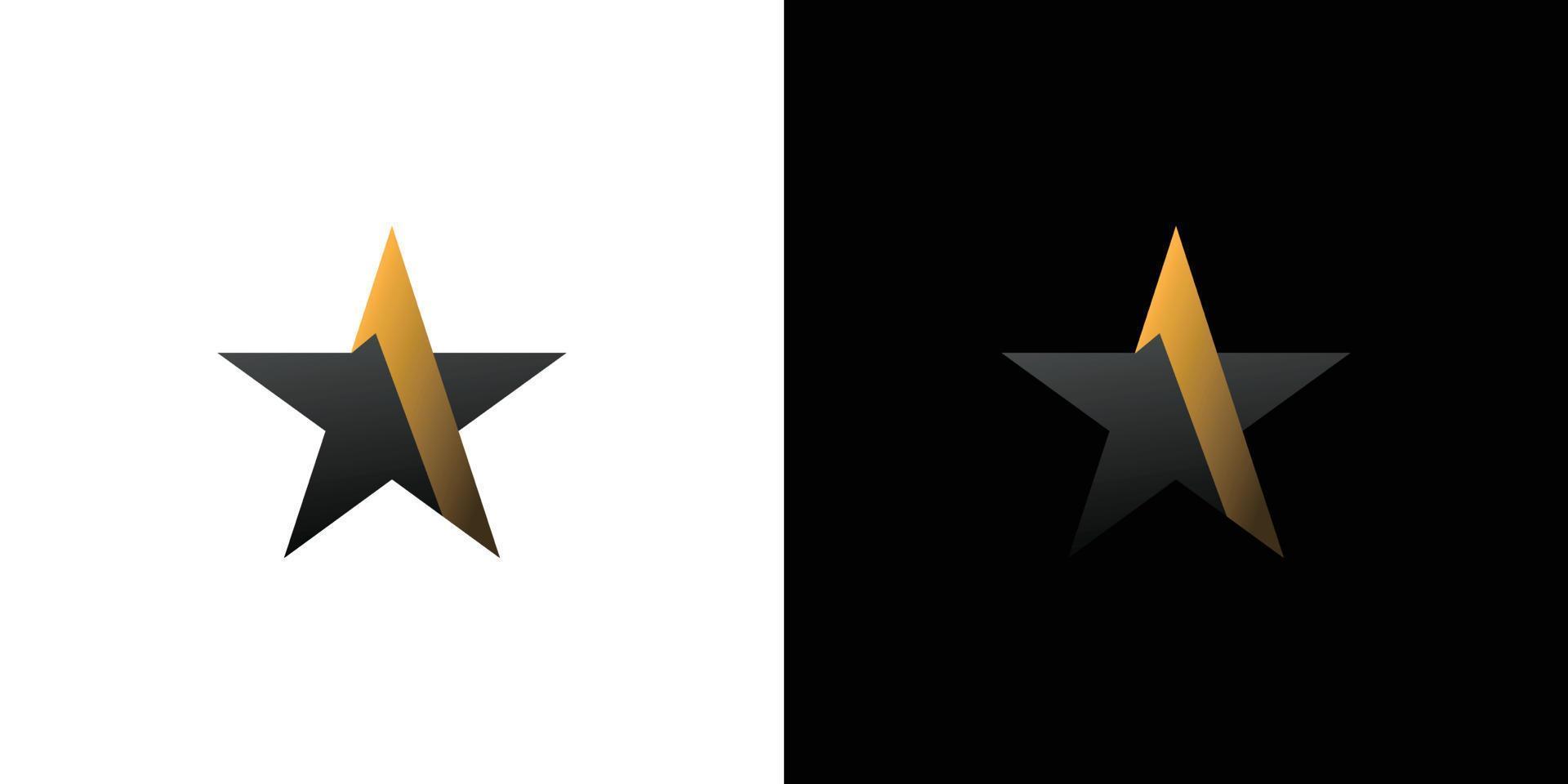 logotipo de una estrella fresco y moderno vector