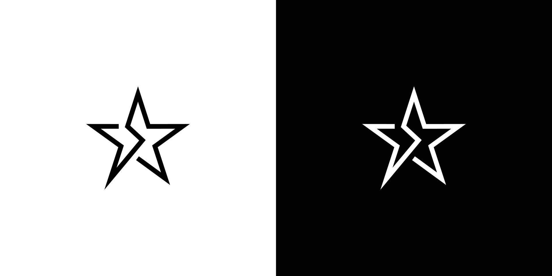 moderno y elegante diseño de logotipo de estrella de iniciales de letra s vector