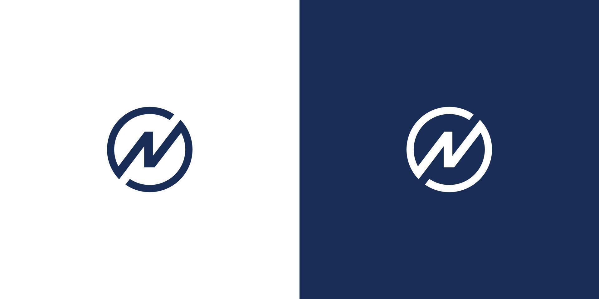 Modern and sophisticated N letter initials logo design vector