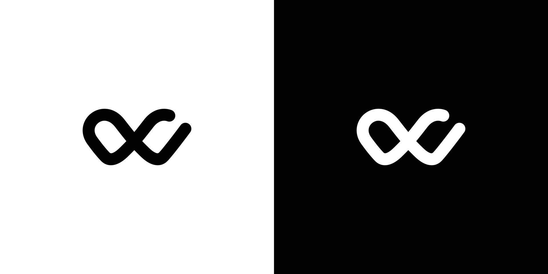 Diseño de logotipo de iniciales de letra w moderno y profesional. vector