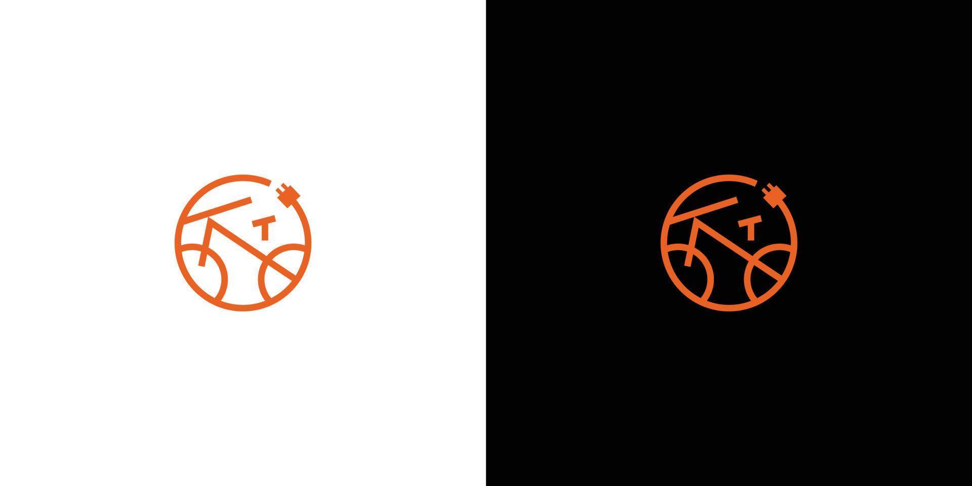 Diseño de logotipo de bicicleta eléctrica moderno y profesional. vector