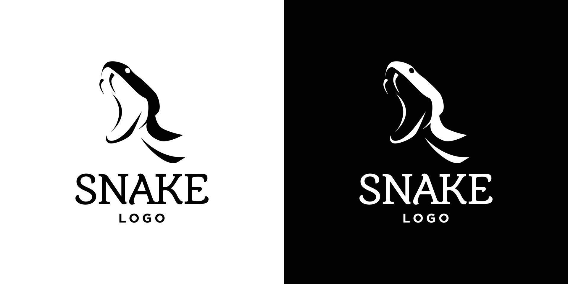 Cool and attractive snake illustration logo design 1 vector