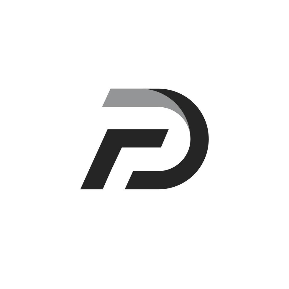 Logo with initials DF modern, sophisticated and futuristic design vector