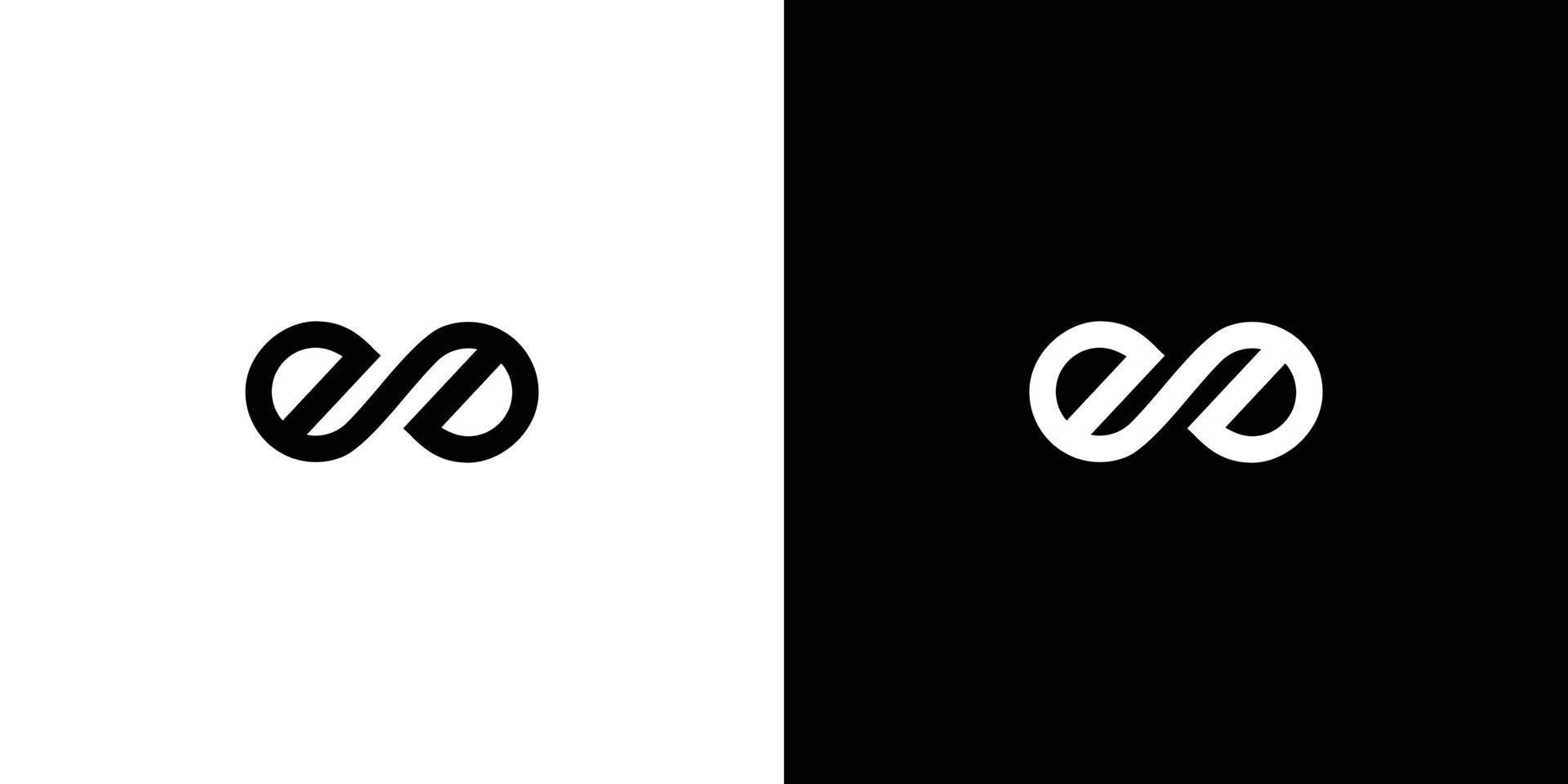 Diseño de logotipo de iniciales de letra ed simple y moderno vector