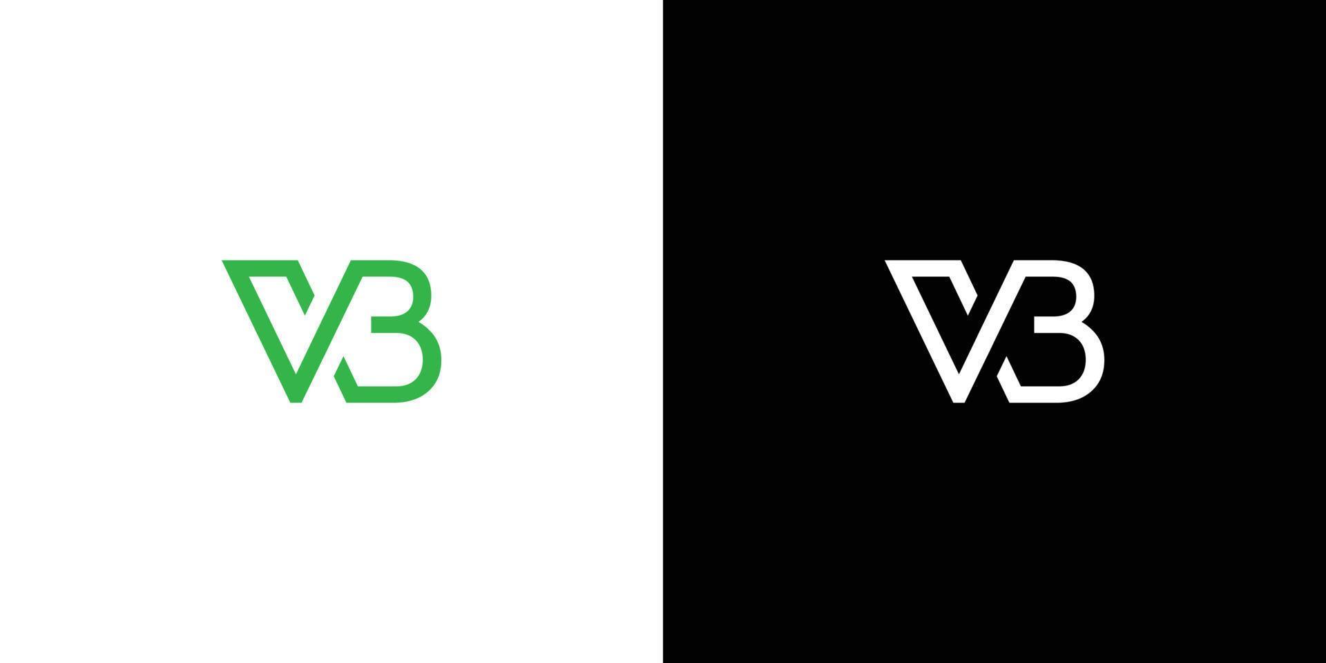 un diseño de logotipo moderno y profesional con las iniciales de las letras vb vector