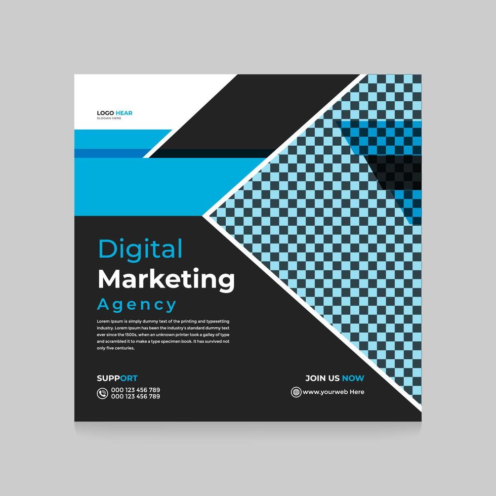 Corporate Creative business social media templates, business marketing social media post square Banner vector