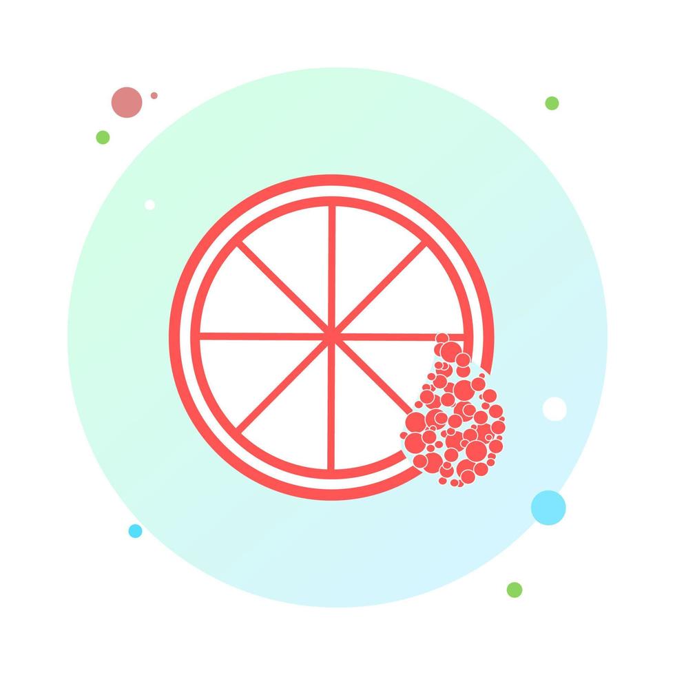 Essential vitamin and mineral complex in circle icon. Vector creative design vitamin pill capsule. Multi vitamin complex in round icon. Multivitamin supplement, vitamin logo. Diet infographic poster.