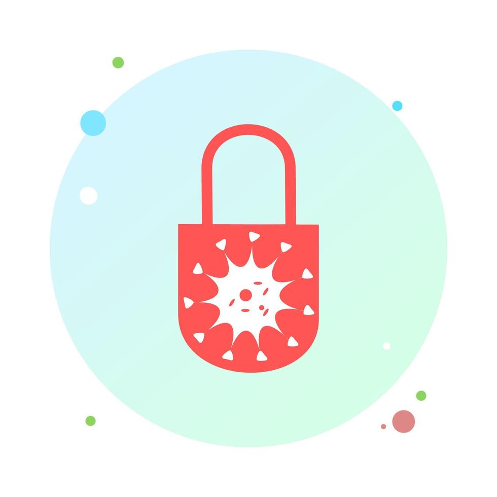 Lock down pandemic stop Novel Coronavirus outbreak covid19. 2019 nCoV symptoms in circle icon. Coronavirus warning and quarantine. Vector illustration protect icon isolation lock down sign symbol.