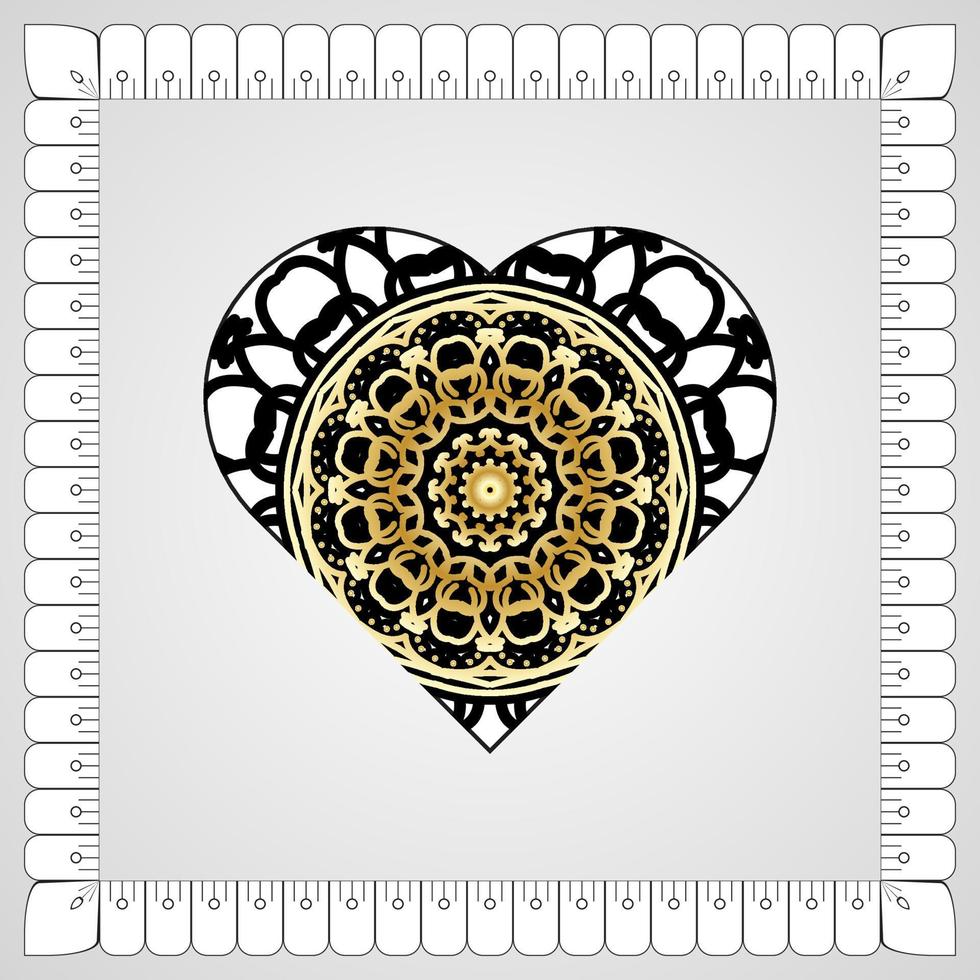 Circular pattern in the form of mandala with flower for henna mandala tattoo decoration vector