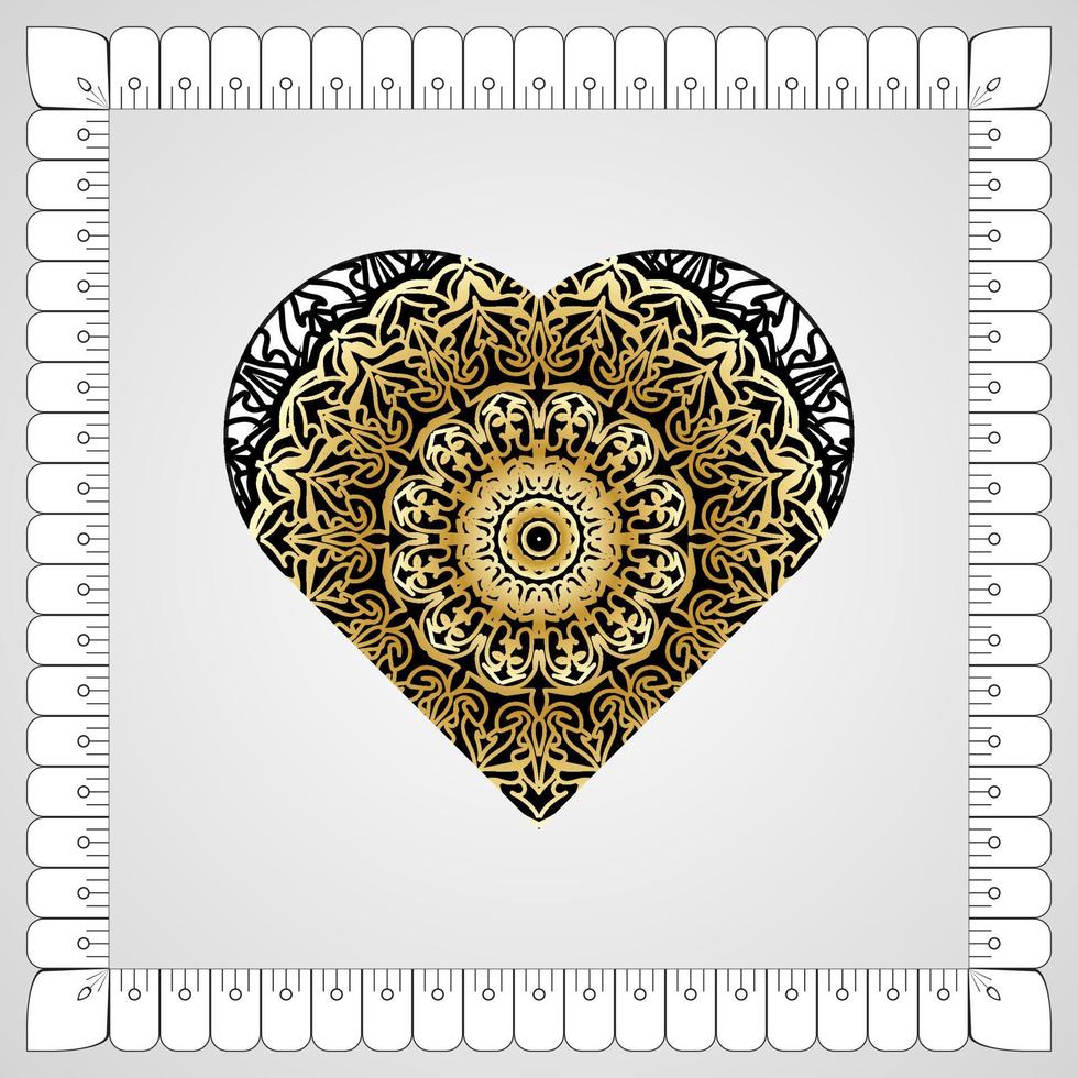 Circular pattern in the form of mandala with flower for henna mandala tattoo decoration vector