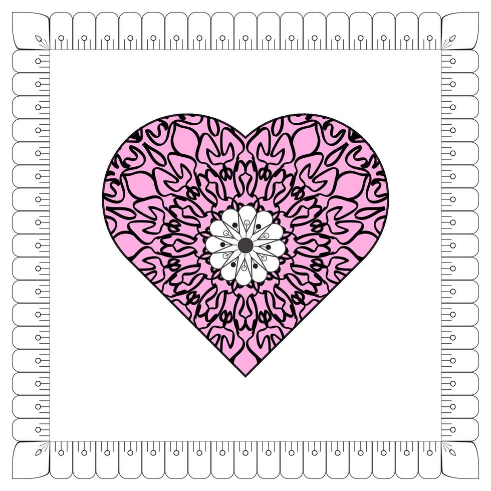 Circular pattern in the form of mandala with flower for henna mandala tattoo decoration vector