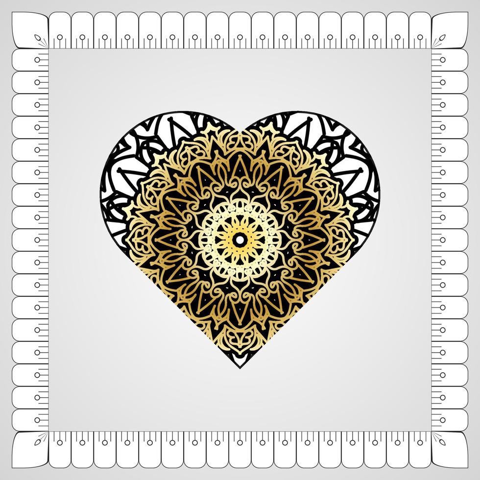 Circular pattern in the form of mandala with flower for henna mandala tattoo decoration vector