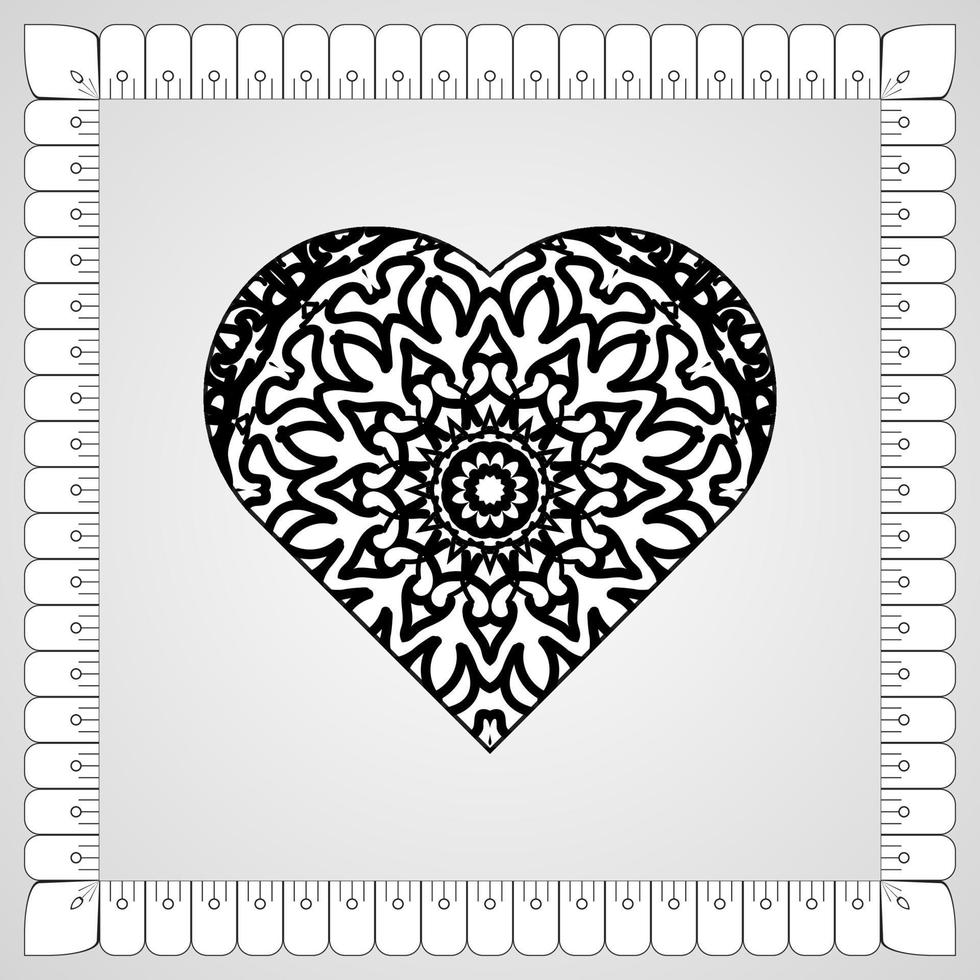 Circular pattern in the form of mandala with flower for henna mandala tattoo decoration vector