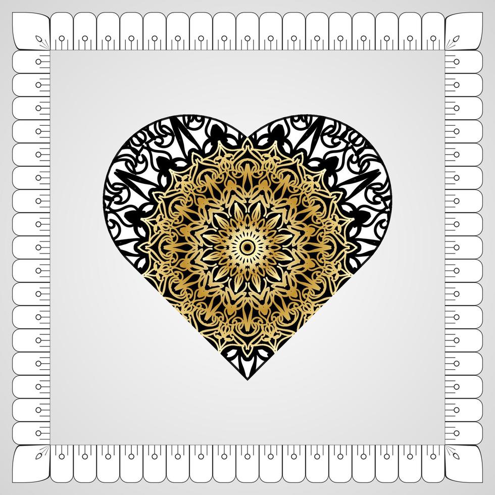 Circular pattern in the form of mandala with flower for henna mandala tattoo decoration vector