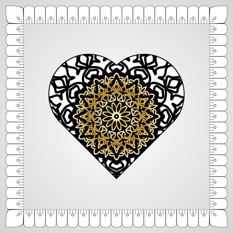Circular pattern in the form of mandala with flower for henna mandala tattoo decoration vector