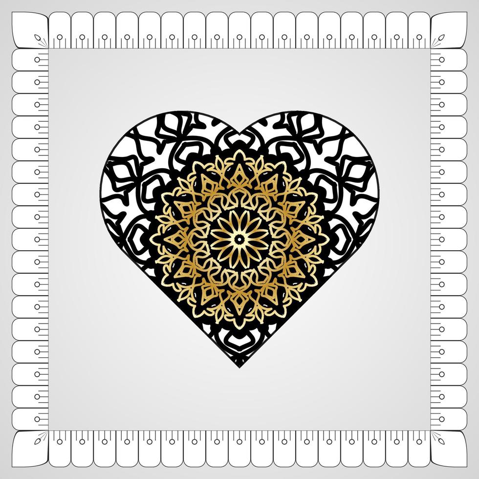 Circular pattern in the form of mandala with flower for henna mandala tattoo decoration vector