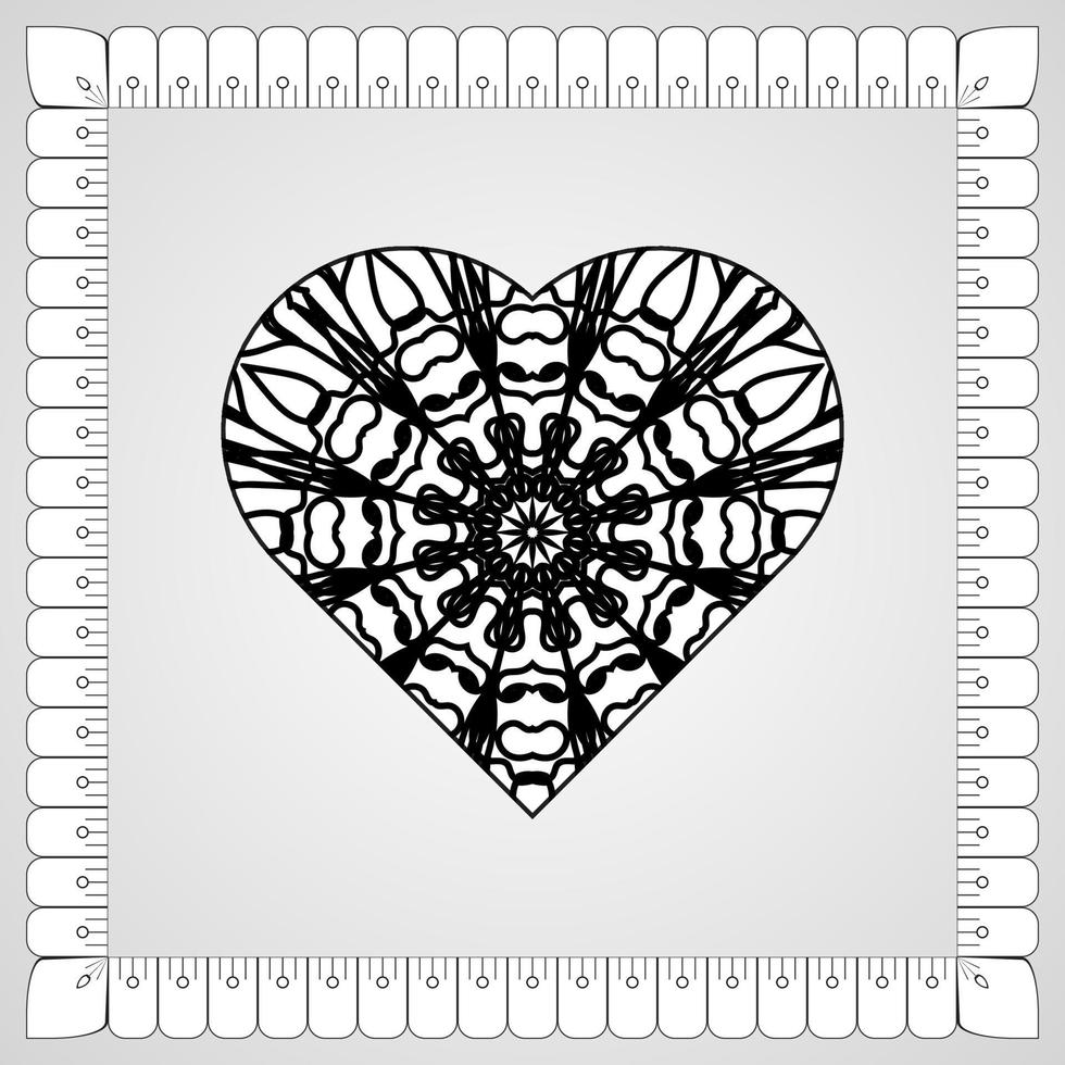 Circular pattern in the form of mandala with flower for henna mandala tattoo decoration vector