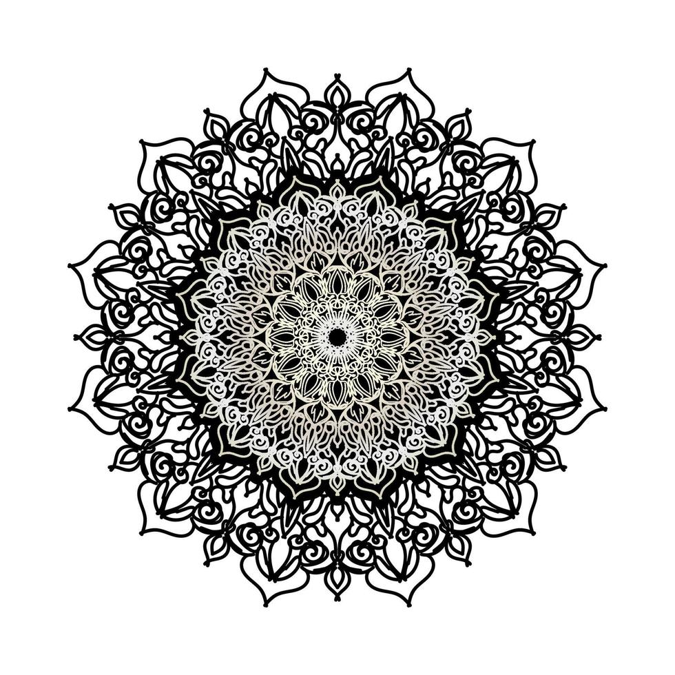 patrón circular mandala elementos de decoración de arte vector