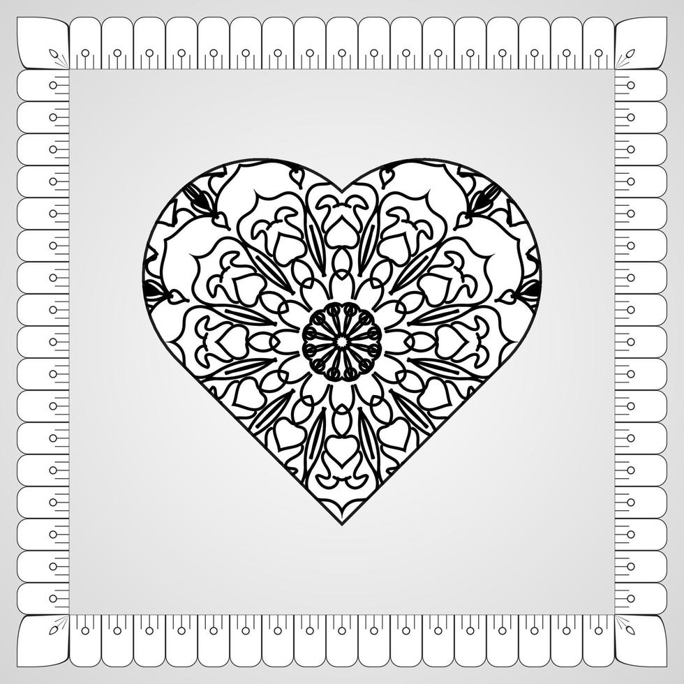 Circular pattern in the form of mandala with flower for henna mandala tattoo decoration vector