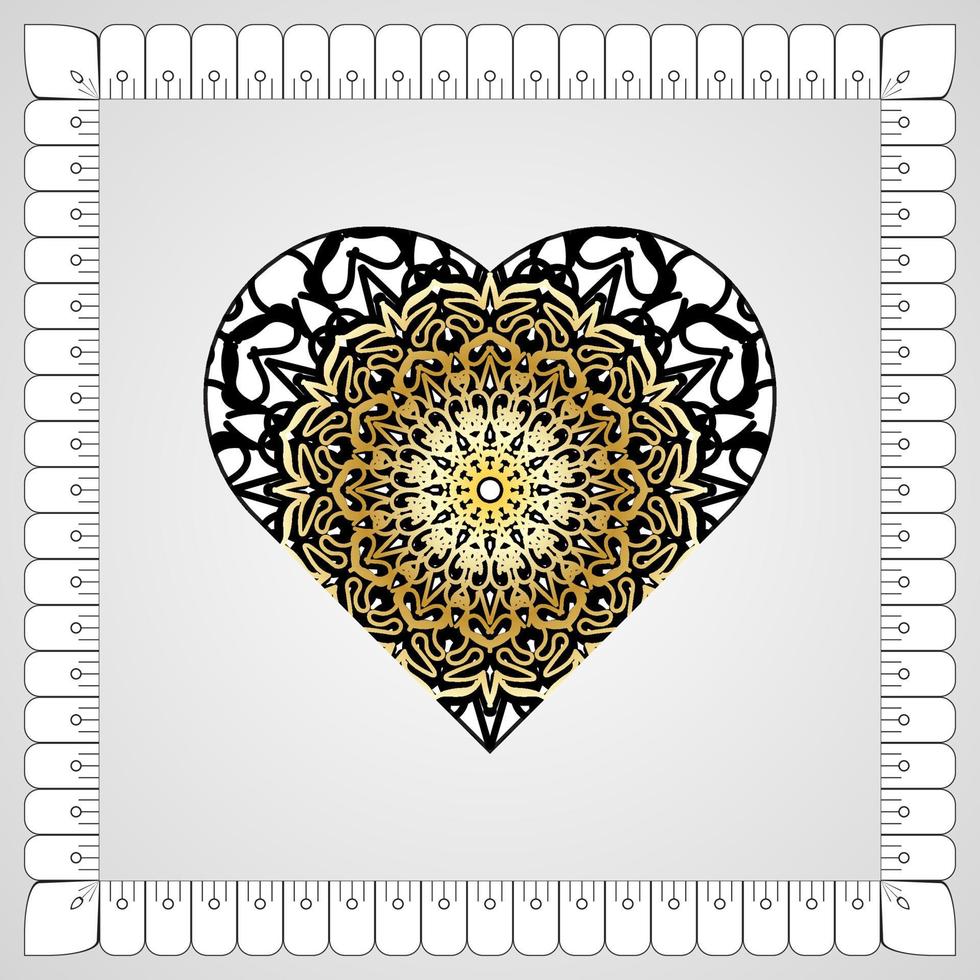 Circular pattern in the form of mandala with flower for henna mandala tattoo decoration vector